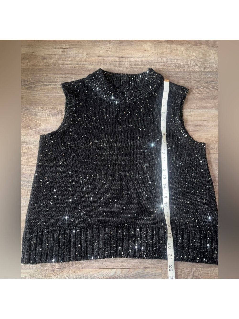 VERO MODA Holiday Sparkly Shimmer Going Out Sleeveless Top Size M/L With Stretch - Picture 12 of 13